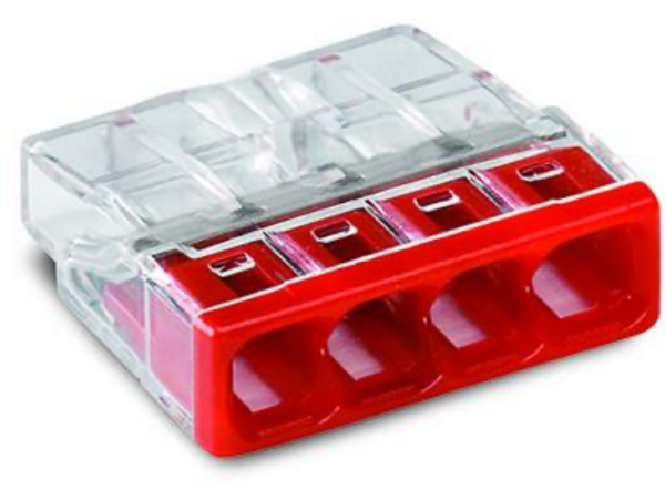 Wago COMPACT 2273-204 Verbindungsklemme 4x0,5-2,5mm² rot (100 Stück)